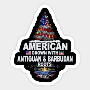 Christmas Tree  American Grown With Antiguan & Barbudan Roots - Gift for Antiguan & Barbudan From Antigua & Barbuda Sticker